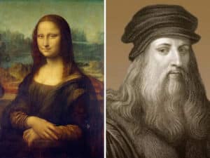 Leonardo Da Vinci and monalisa