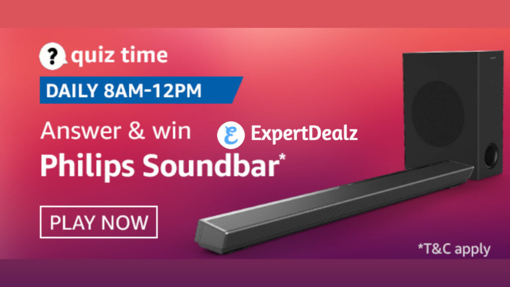 Quiz to win Phillips Soundbar