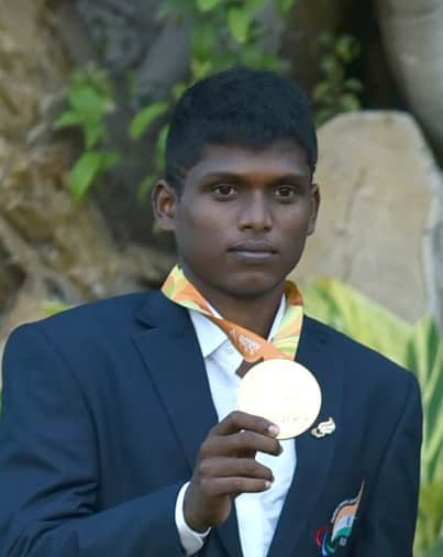 the only Paralympic gold medalist Mariyappan Thangavelu